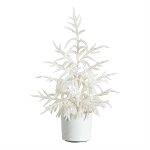 Nearly Natural 2ft Real Touch White Norfolk Island Pine Christmas Tree in White