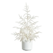 Nearly Natural 2ft Real Touch White Norfolk Island Pine Christmas Tree in White