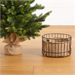 Nearly Natural 3ft Artificial Balsam Fir Christmas Tree in Jute Wire Planter