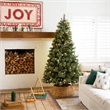 Nearly Natural 7.5ft Christmas Tree w/ 450 Warm White Clear Globe Bulbs and LED