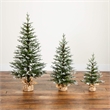 Nearly Natural 2ft 3ft 4ft Snowed Balsam Fir Christmas Tree BurlapWrappedBase