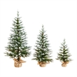 Nearly Natural 2ft 3ft 4ft Snowed Balsam Fir Christmas Tree BurlapWrappedBase