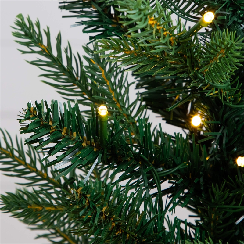 Nearly Natural 2ft Pre-Lit Classic Christmas Tree w/ 35 Warm White LED Lights