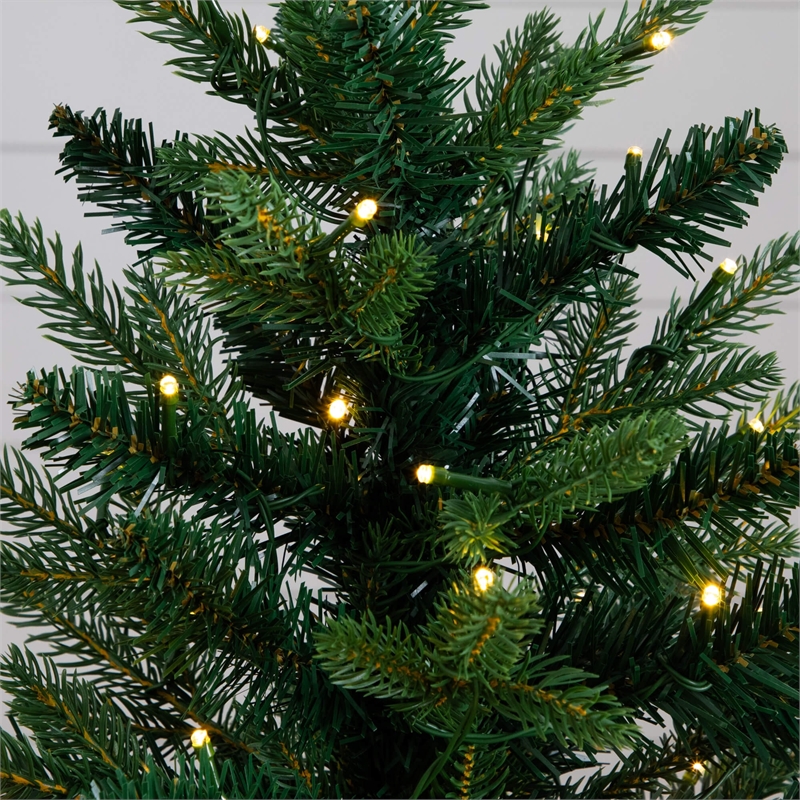 Nearly Natural 2ft Pre-Lit Classic Christmas Tree w/ 35 Warm White LED Lights