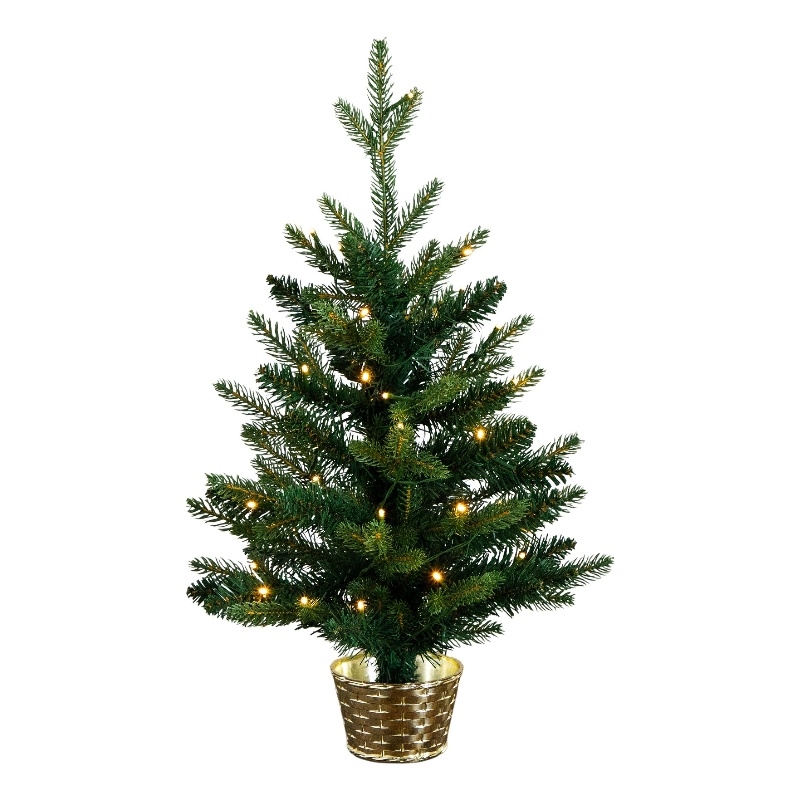 Nearly Natural 2ft Pre-Lit Classic Christmas Tree w/ 35 Warm White LED Lights
