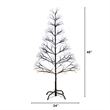 Nearly Natural 4ft Pre-Lit Halloween Black Starburst Tree w/ 800 Warm White LED