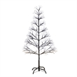 Nearly Natural 4ft Pre-Lit Halloween Black Starburst Tree w/ 800 Warm White LED