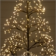 Nearly Natural 4ft Pre-Lit Halloween Black Starburst Tree w/ 800 Warm White LED