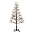 Nearly Natural 4ft Pre-Lit Halloween Black Starburst Tree w/ 800 Warm White LED