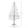 Nearly Natural 6ft Pre-Lit Halloween Black Starburst Tree w/ 1680 Warm White LED