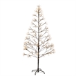 Nearly Natural 6ft Pre-Lit Halloween Black Starburst Tree w/ 1680 Warm White LED