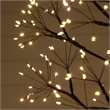 Nearly Natural 6ft Pre-Lit Halloween Black Starburst Tree w/ 1680 Warm White LED