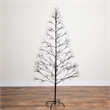 Nearly Natural 6ft Pre-Lit Halloween Black Starburst Tree w/ 1680 Warm White LED