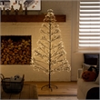 Nearly Natural 6ft Pre-Lit Halloween Black Starburst Tree w/ 1680 Warm White LED