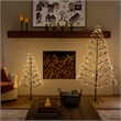 Nearly Natural 6ft Pre-Lit Halloween Black Starburst Tree w/ 1680 Warm White LED