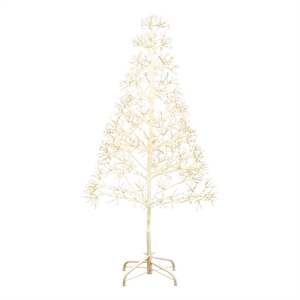 Nearly Natural 4ft Pre-Lit White Starburst Tree with 800 Fairy Warm White LED