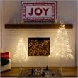 Nearly Natural 6ft Pre-Lit White Starburst Tree with 1680 Fairy Warm White LED