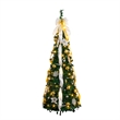 Nearly Natural 5ft Pre-Lit Pop up Christmas Tree with Gold & Silver Ornaments