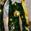 Nearly Natural 5ft Pre-Lit Pop up Christmas Tree with Gold & Silver Ornaments
