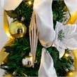 Nearly Natural 5ft Pre-Lit Pop up Christmas Tree with Gold & Silver Ornaments