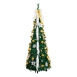 Nearly Natural 5ft Pre-Lit Pop up Christmas Tree with Gold & Silver Ornaments
