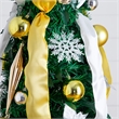 Nearly Natural 6ft Pre-Lit Pop up Christmas Tree with Gold & Silver Ornaments