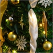 Nearly Natural 6ft Pre-Lit Pop up Christmas Tree with Gold & Silver Ornaments