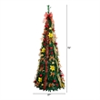 Nearly Natural 6ft Pre-Lit Pop up Christmas Tree with Red & Gold Ornaments