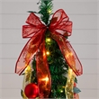 Nearly Natural 6ft Pre-Lit Pop up Christmas Tree with Red & Gold Ornaments