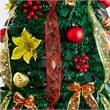 Nearly Natural 6ft Pre-Lit Pop up Christmas Tree with Red & Gold Ornaments