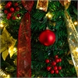 Nearly Natural 6ft Pre-Lit Pop up Christmas Tree with Red & Gold Ornaments