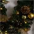 Nearly Natural 9ft Pre-Lit Golden Frosted Christmas Garland w/ 50 Warm White LED