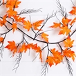 Nearly Natural 6ft Pre-Lit Autumn Maple Artificial Fall Garland w/ 54 LED