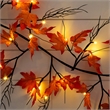 Nearly Natural 6ft Pre-Lit Autumn Maple Artificial Fall Garland w/ 54 LED