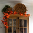 Nearly Natural 6ft Pre-Lit Autumn Maple Artificial Fall Garland w/ 54 LED