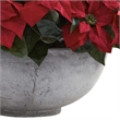 Nearly Natural Giant Poinsettia Arrangement with Decorative Planter in Green