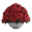 Nearly Natural Giant Poinsettia Arrangement with Decorative Planter in Green