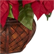 Nearly Natural Poinsettia with Decorative Planter Silk Arrangement in Red