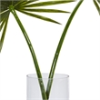 Nearly Natural Fan Palm Artificial Arrangement in Glass Vase in Green