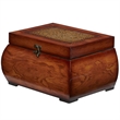 Nearly Natural Decorative Lacquered Wood Chests in Brown (Set of 2)