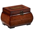 Nearly Natural Decorative Lacquered Wood Chests in Brown (Set of 2)