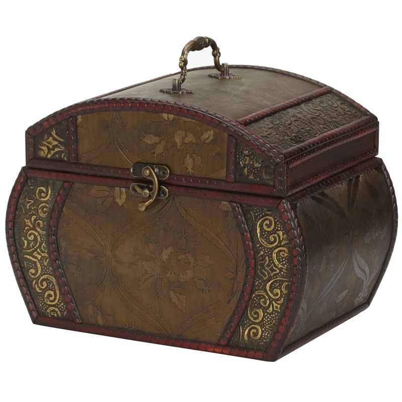Nearly Natural Decorative Chests in Brown (Set of 2)