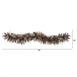 Nearly Natural 6ft Flocked Garland with 50 Warm White Lights
