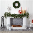 Nearly Natural 6ft Snow Tipped Garland w/ 50 Warm White Lights & Berries