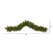 Nearly Natural 6ft Christmas Pine Artificial Garland w/ 50 Warm White LED
