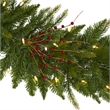 Nearly Natural 6ft Christmas Pine Artificial Garland w/ 50 Warm White LED