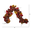 Nearly Natural 6ft Autumn Magnolia Leaf with Berries Artificial Garland