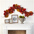 Nearly Natural 6ft Autumn Magnolia Leaf with Berries Artificial Garland