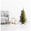 Nearly Natural 3ft Green Christmas Tree with Pinecones & Clear Lights