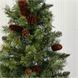 Nearly Natural 3ft Green Christmas Tree with Pinecones & Clear Lights
